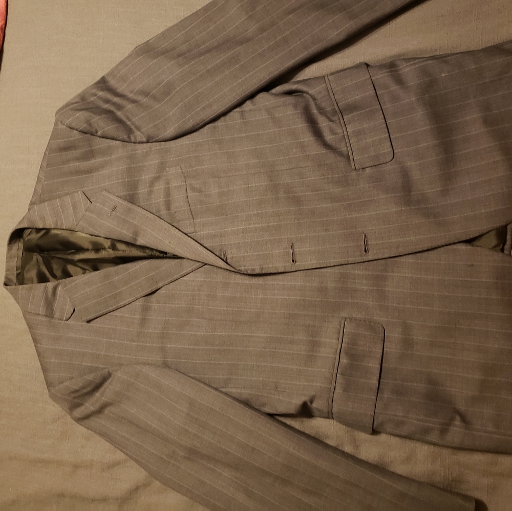 Grey striped dress jacket